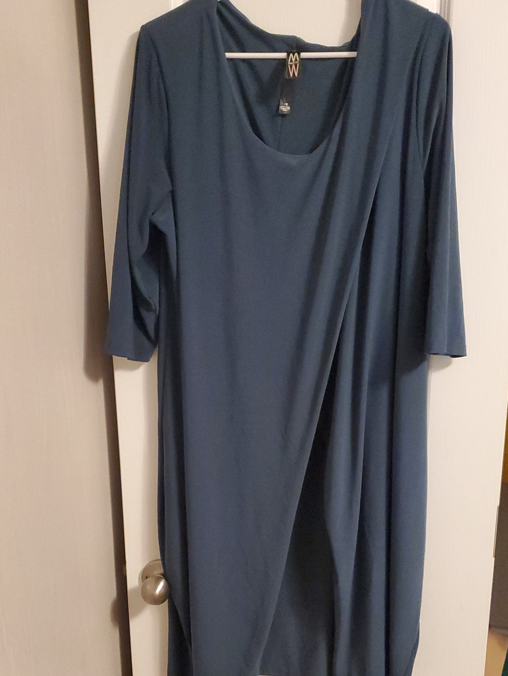 MarlaWynne Teal Blue Draped Dress